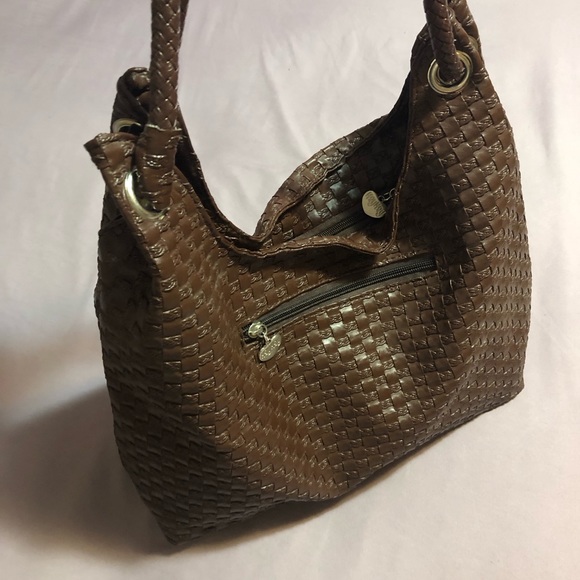 Brown Satchel Bag w/ Coin Purse Charm - Picture 10 of 15